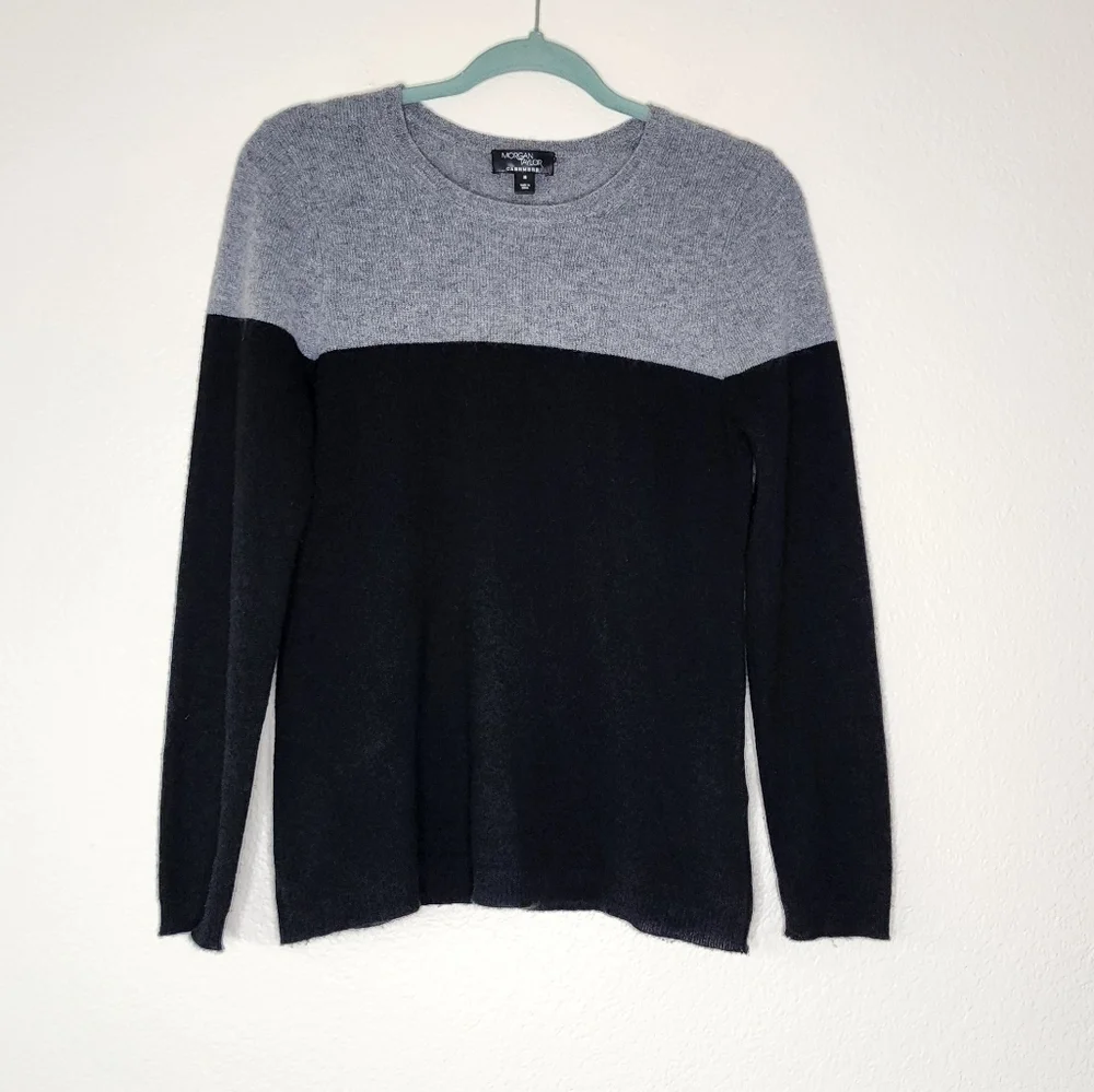 Morgan Taylor Color Block Cashmere Sweater M